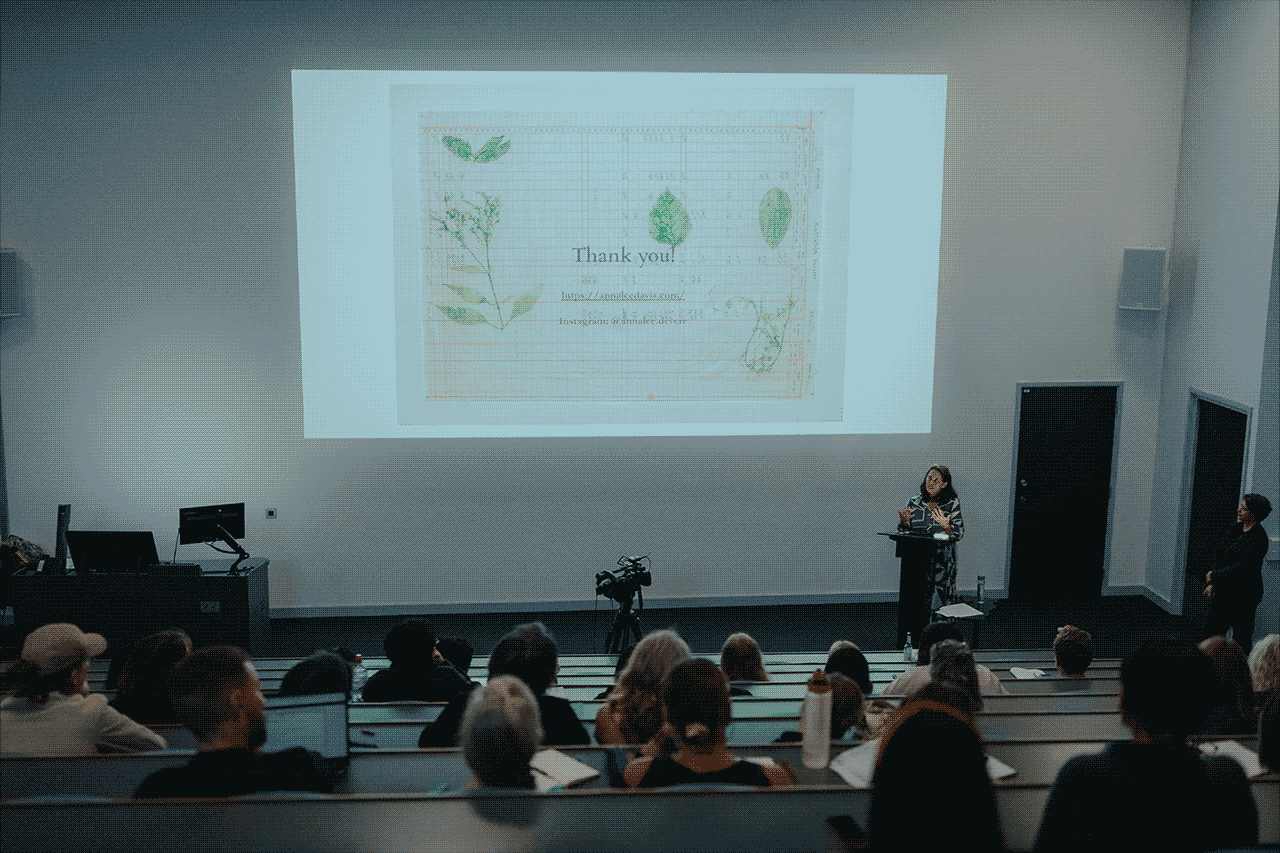Annalee Davis delivers her Keynote speech at the Unviersity of Plymouth